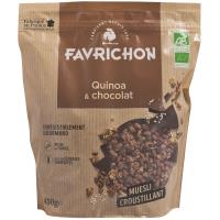Muesli croustillant quinoa chocolat BIO | avoine, riz, épeautre, quinoa, chocolat | 450g