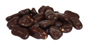 Cacahuètes enrobés de chocolat noir BIO | les 100g