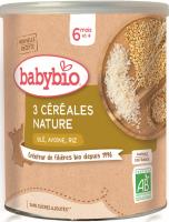 3 céréales nature riz, blé et avoine Babybio BIO | dès 6 mois | 220g