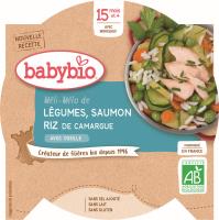 Assiette Menu méli-mélo de légumes au saumon et riz Babybio  BIO |dès 15 mois | 260g