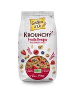 Krounchy fruits rouges BIO | céréales complètes, pommes, raisins, dattes et canneberges | 500g