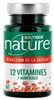12 vitamines 7 minéraux d'origine naturelle | 60 gélules végétales
