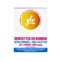 Serviettes anti-fuite ultra longues en bambou bio | boîte de 10